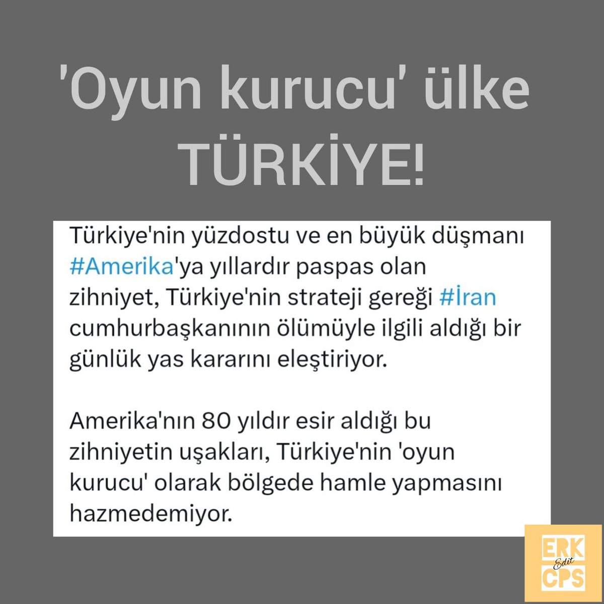 'Oyun kurucu' ülke TÜRKİYE! 

#HelikopterKazası Milli Yas