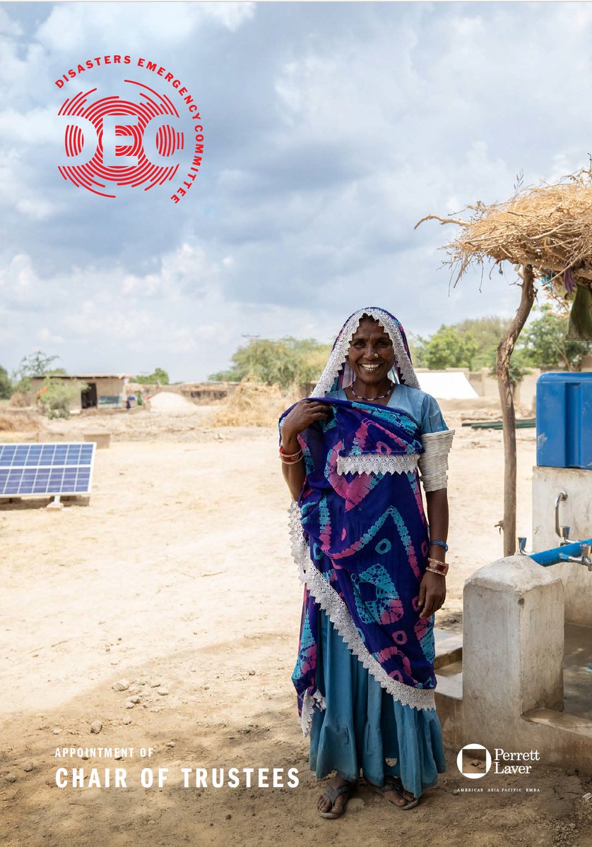 We are working with @decappeal to #appoint its #Chair. Over DEC's 60-year history, the DEC has responded to 77 major emergencies, collectively raising over £2.4 billion and reaching millions of people with humanitarian assistance. Apply here: bit.ly/3WKTktE