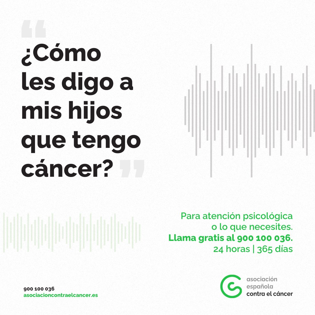 Si te han diagnosticado un cáncer, o eres un familiar y estás angustiado, tienes miedo ante la incertidumbre y no sabes cómo vas a poder afrontar el proceso de la enfermedad, llámanos al 900 100 036 ✳️24 horas I 365 días #TodosContraelCáncer