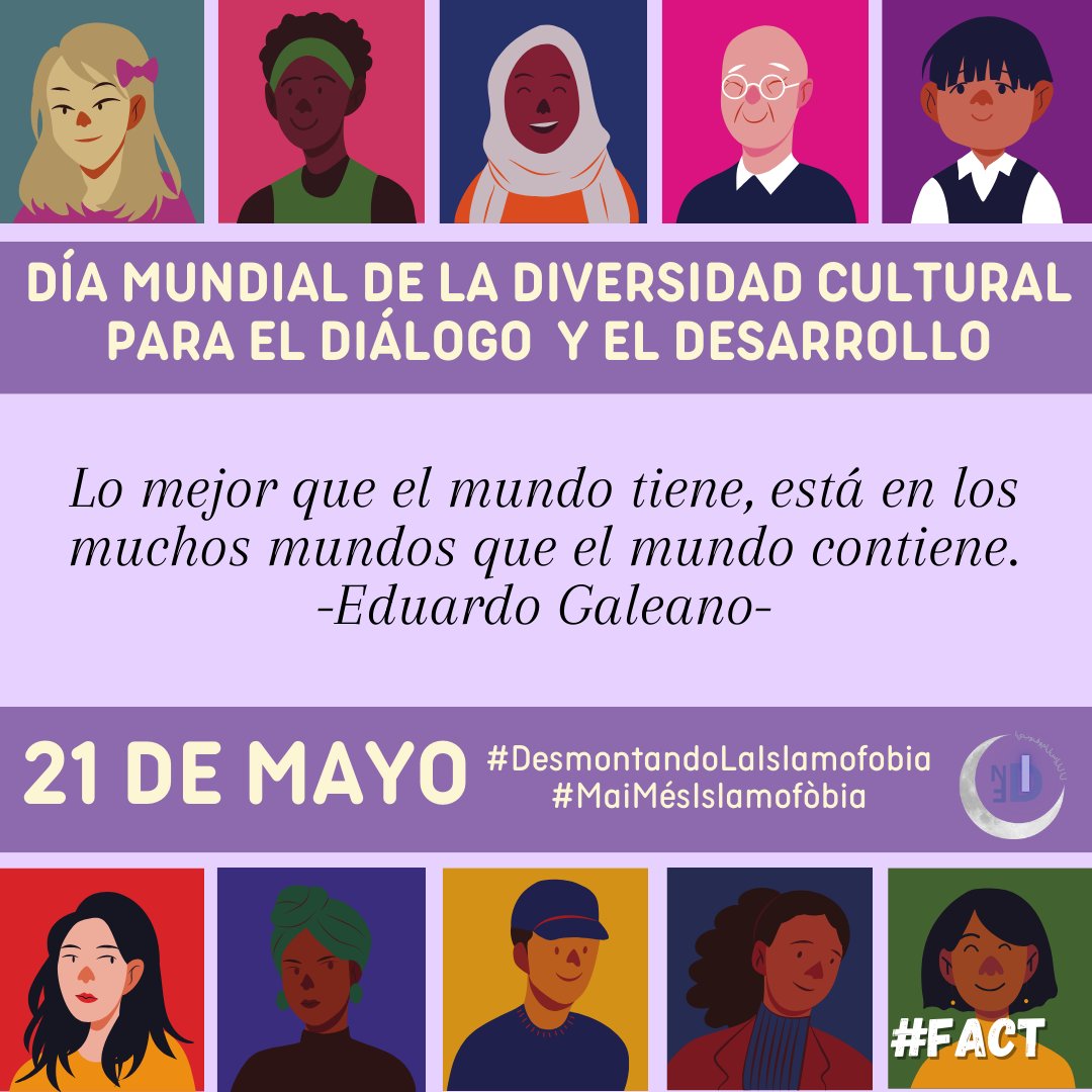 🫶 En el #DíaInternacionalDiversidadCultural, reivindicamos la riqueza de las culturas del mundo como elemento esencial del diálogo para lograr la #paz y el desarrollo sostenible.

Frenar las #fakenews beneficia a todos.

#FACT #MaiMésIslamofòbia #Savethetruth #CERV #EUprojects