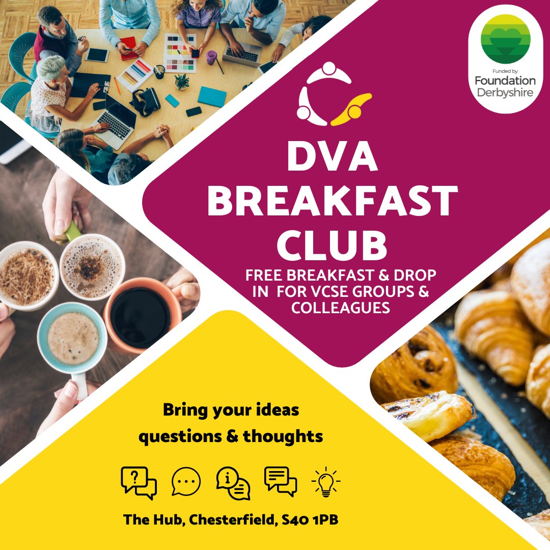 DVA Breakfast Club is on holiday! Our usual scheduled Breakfast club falls during Half-Term, so we'll be taking the time off to examine what YOU NEED from these drop in sessions to make sure that we are delivering the best support for our members and other VCSE groups.