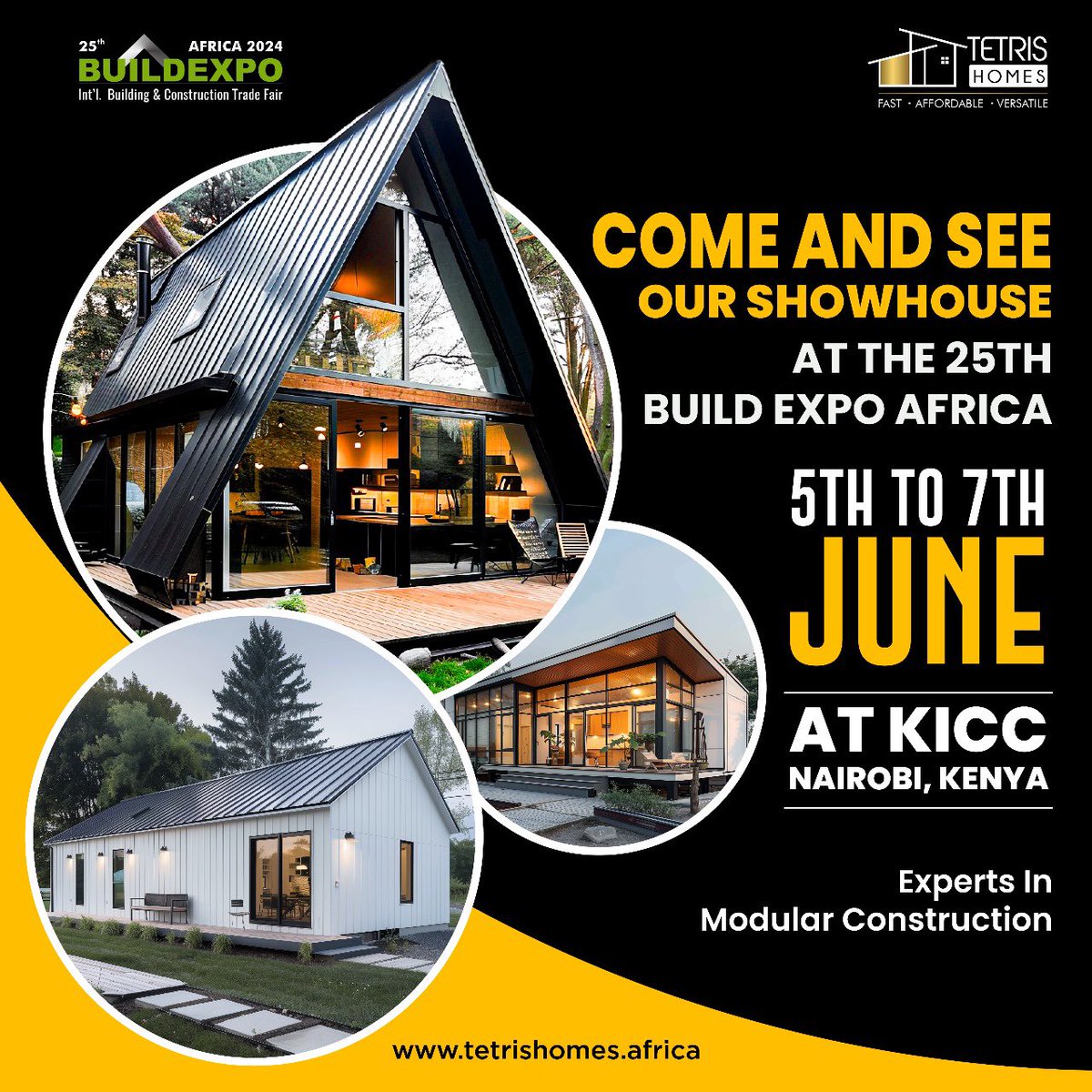 ISMTetris's tweet photo. We are excited to announce our participation at the Buildexpo Kenya, East Africa's leading building and construction fair, happening from June 5th to 7th at KICC in Nairobi.

Come visit our show house, explore our innovative designs and learn more about our technology https://t.co/RI9Nwrvd9b