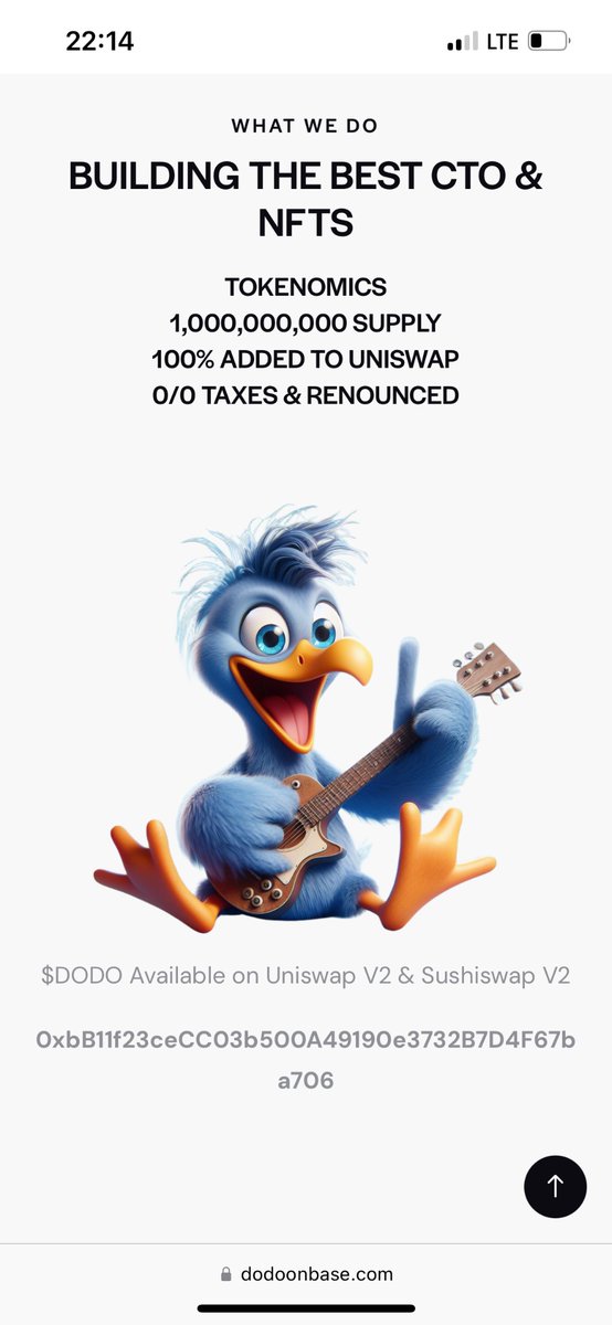 DodoOnBase's tweet photo. The $DODO website is under heavy polishing. 🎉 

Responsive on mobile, wordpress blog and newspaper, NFT gallery on site coming! 🦤 

What's ded may never die! 💪 
#DODO #BASE https://t.co/IOsCr2Vlyu