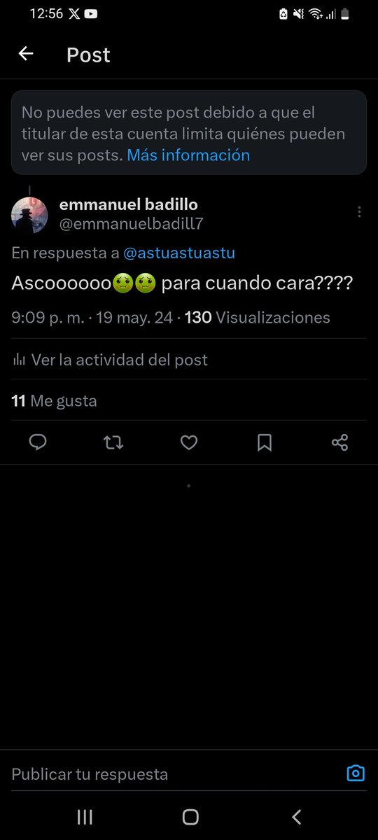 emmanuelbadill7's tweet photo. @Ratita_Bebe Me bloqueó porque me burlé de su físico, para que vea lo que se siente jajajajajja https://t.co/RZkj1F7myE