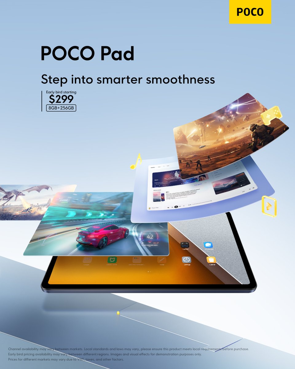 Experience seamless performance and enhanced efficiency with HyperOS on #POCOPad. Powered by advanced technology, HyperOS ensures smooth multitasking, faster app launches, and optimized performance for a superior user experience.