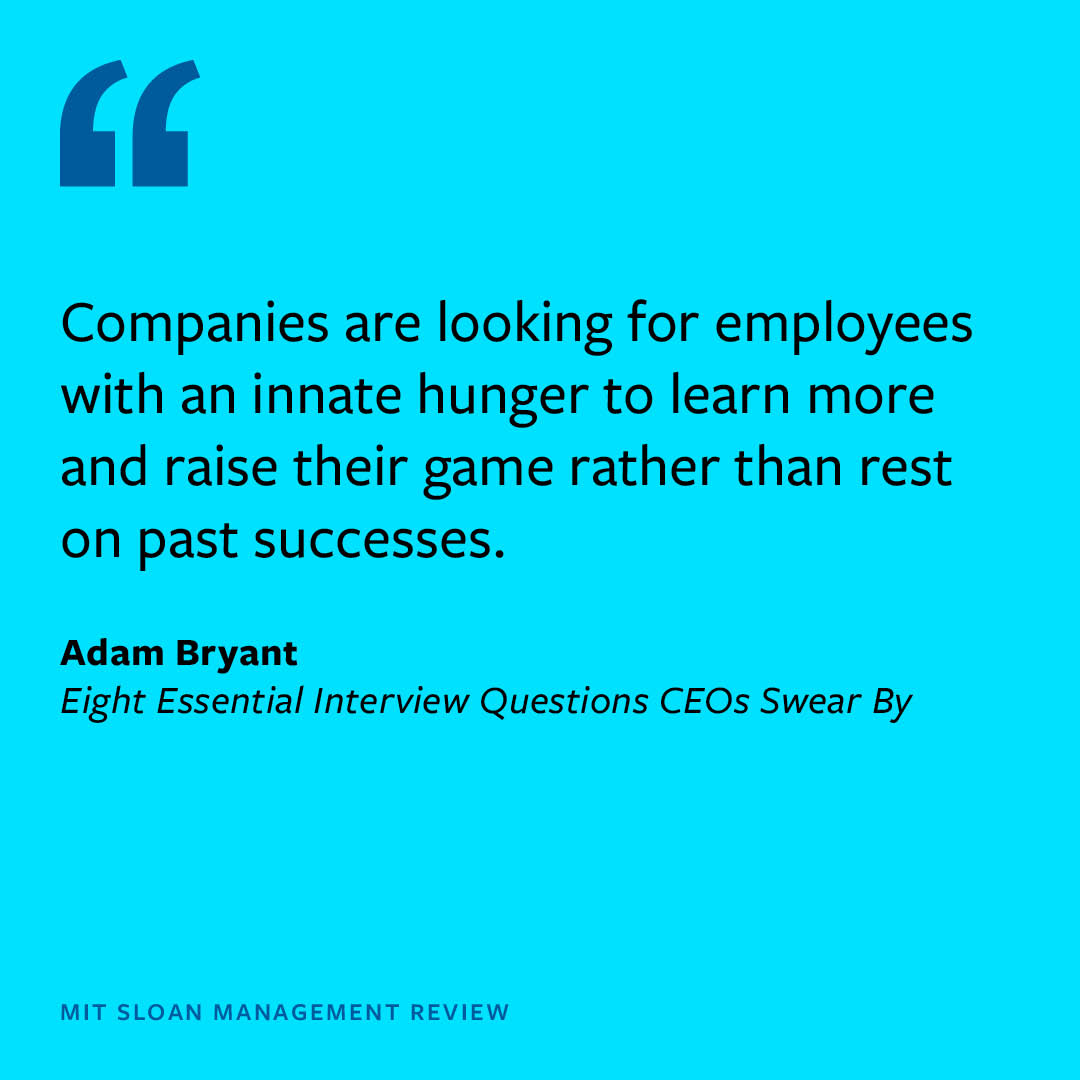 Companies are looking for employees with an innate hunger to learn more and raise their game rather than rest on past successes. ▶️ mitsmr.com/3V1LFpo