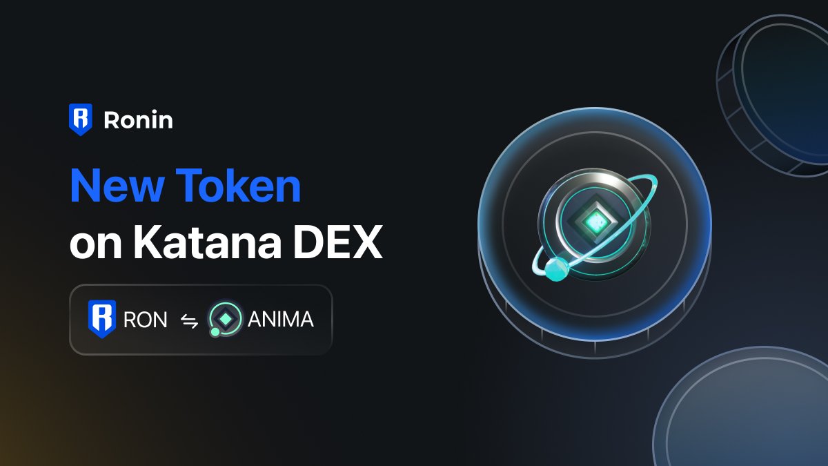 Introducing ANIMA on Katana! @ApeironNFT’s incentive token is LIVE ⚔️ • Swap $RON | $RONIN for $ANIMA and vice-versa on the Katana DEX • Provide liquidity and earn rewards • Withdraw in-game $ANIMA to your Ronin Wallet Full announcement 👇 📜 | roninchain.com/blog/posts/int…