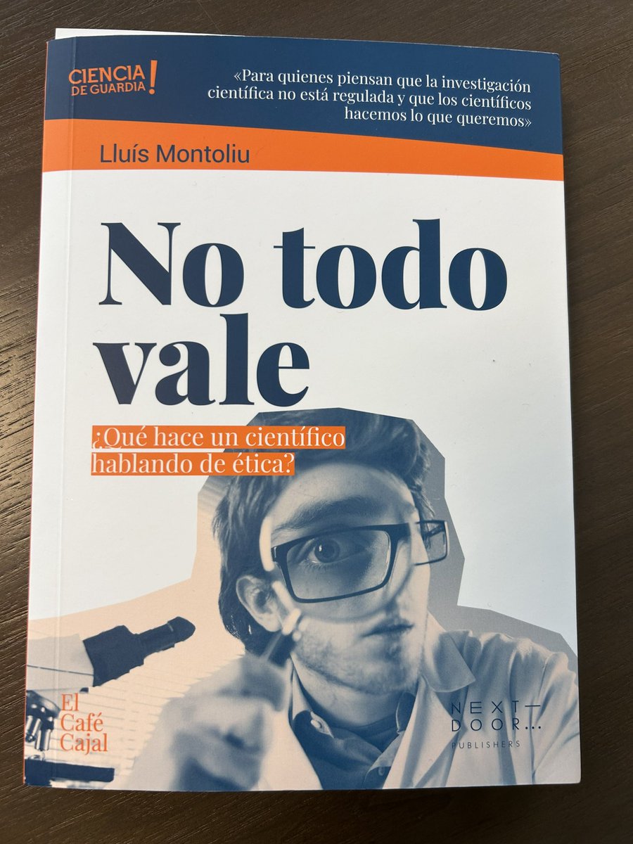 Que alegría recibir el libro de mi admirado amigo y gran divulgador @LluisMontoliu para poner de manifiesto las grandes dosis éticas que tiene la investigación. Efectivamente, Lluis, ¡No todo vale!.