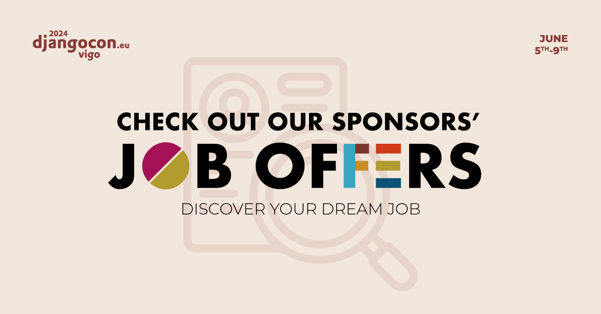 DjangoConEurope's tweet photo. 🚀 Don't forget to check out our sponsors' job offers! 💼 Explore exciting opportunities and discover your dream job today: https://t.co/dXAXF74WdD 🌟

#djangoconeurope2024 #joboffers #python #django https://t.co/ntj4lE1OkN