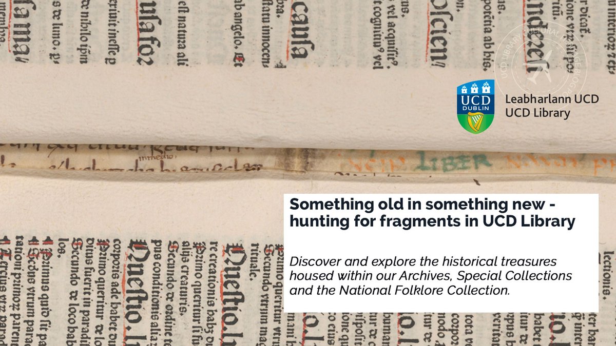 The latest #CulturalHeritage blog post is by guest blogger Dr. Elizabeth Mullins @Elizabe40807452 of @UCDHistory, exploring the connections to be made by examining medieval manuscript fragments in the Franciscan collection @ucdspeccoll.📜🔍 ucdculturalheritagecollections.com/2024/05/16/som…