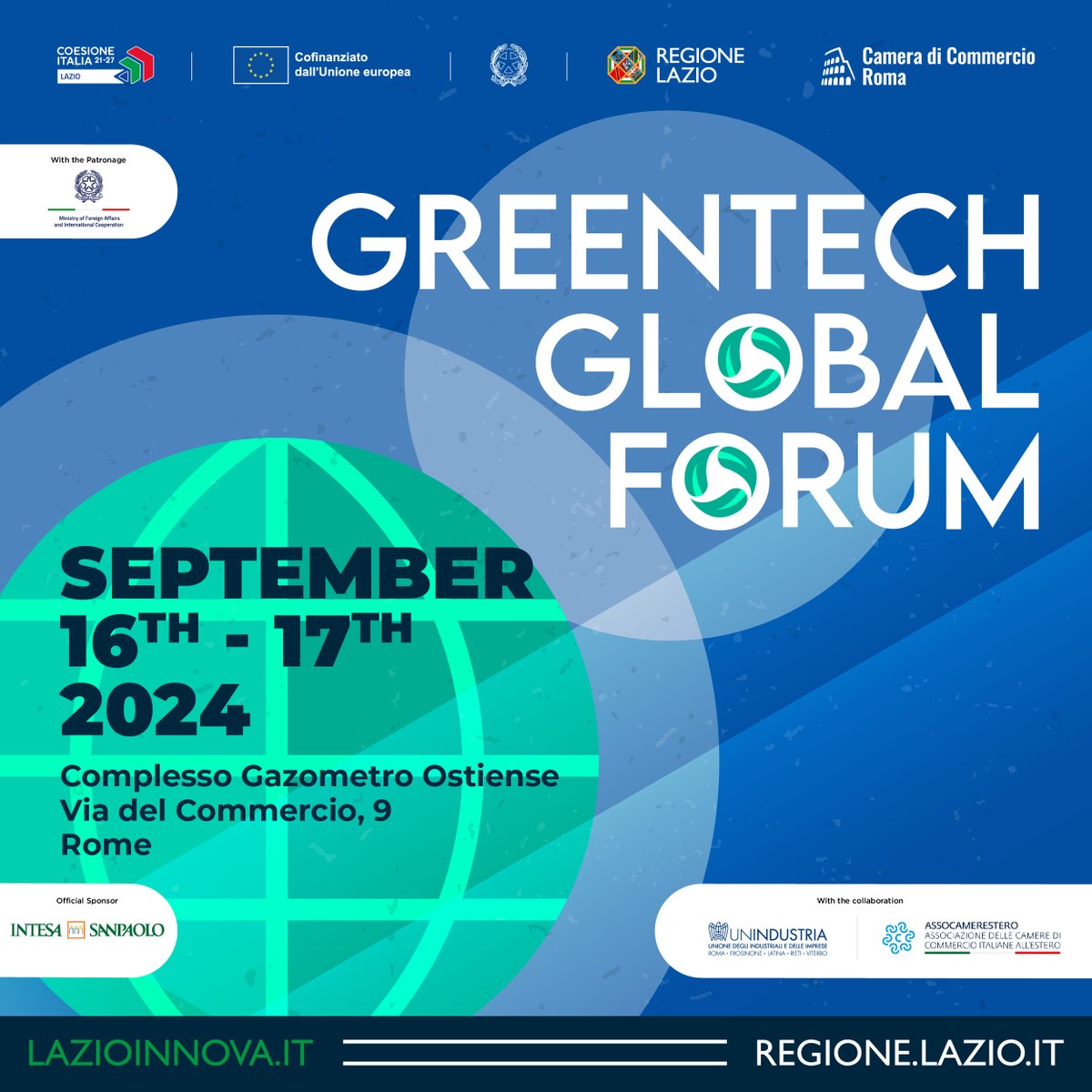 👉A ROMA UN BUSINESS FORUM INTERNAZIONALE SULLA GREEN ECONOMY ✅Le aziende della Green Economy incontrano partner internazionali per sviluppare accordi di collaborazione e progetti comuni. Per partecipare👇 lazioinnova.it/greentech-glob… #prfesrlazio #greentechglobalforum