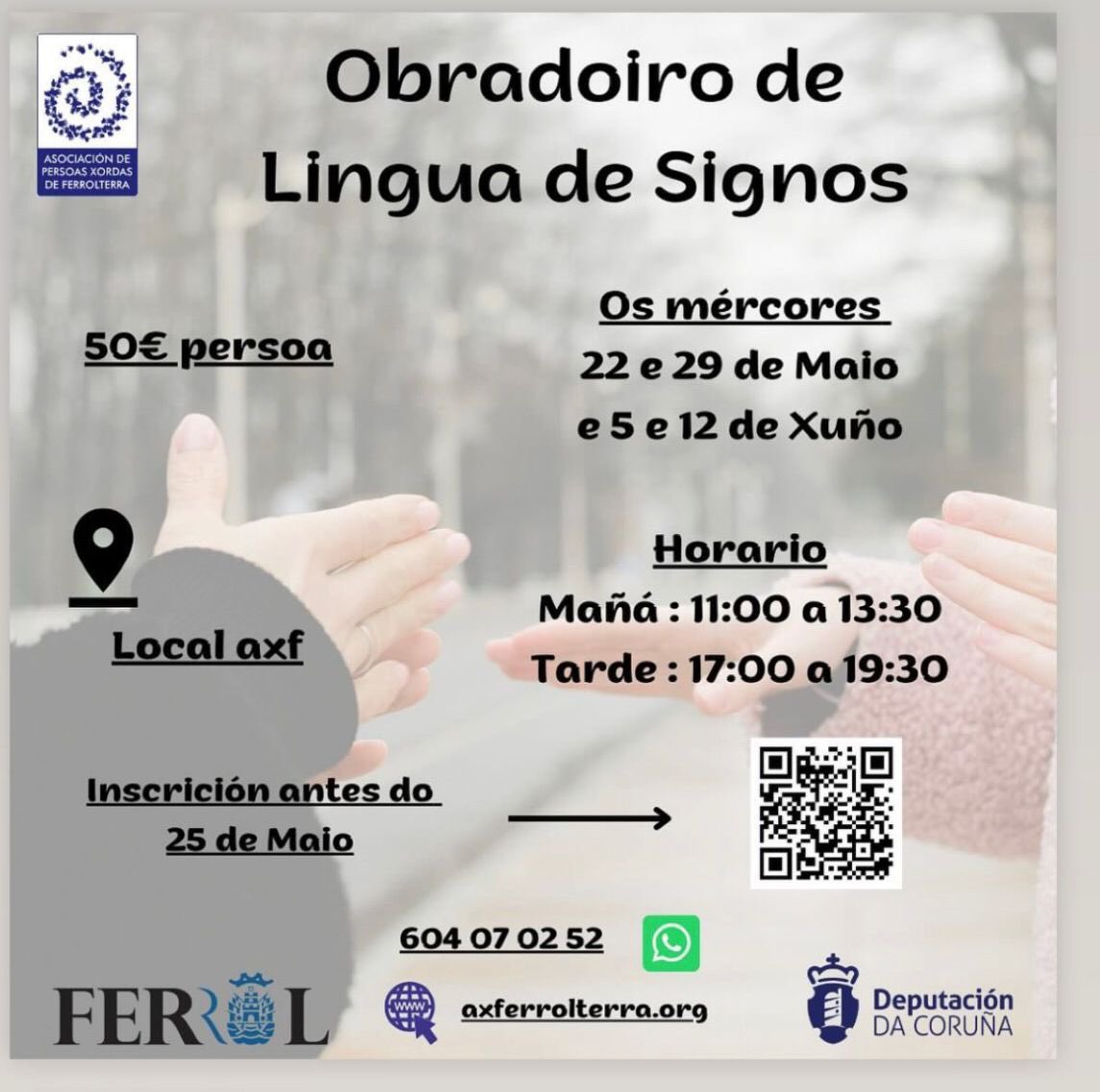 Estáis a tiempo el plazo para aprender en lengua de signos que no conocéis ven a la AXF os enseñamos 😊👈🏽