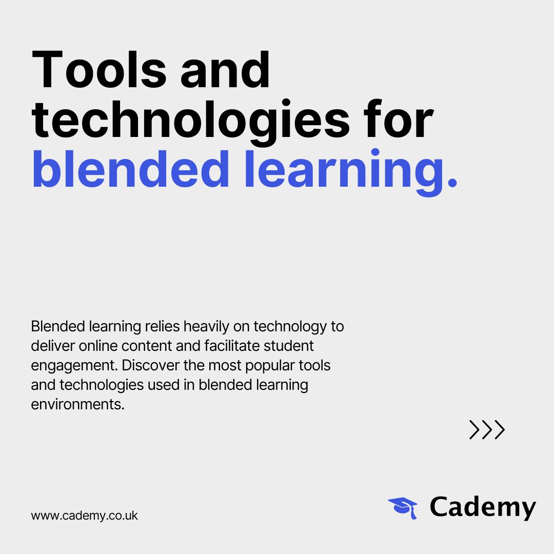 💡 Pro Tip: Tools and technologies for blended learning.  By the way did you know that you can use Cademy LMS for organising and delivering content?
#EducationTips #TeachingTips #TrainingTips #BookingPlatform #CRM #LMS #EducationDirectory #Cademy