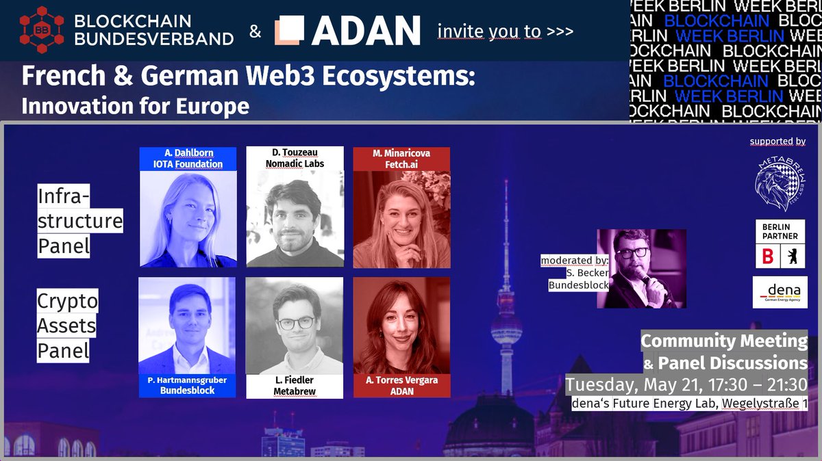 IPDB Association e.V. (@ipdbfoundation) on Twitter photo Join our President <a href="/sabecker/">Sebastian Becker</a> as well as <a href="/bundesblock/">Bundesblock</a> and <a href="/adan_asso/">Adan</a> representatives tonight to discuss French and German (aka European) collaboration in the #web3 & #AI space.
Free tickets for this community event, starting at 17h30, are available here: eventbrite.com/e/the-french-g… Join our President <a href="/sabecker/">Sebastian Becker</a> as well as <a href="/bundesblock/">Bundesblock</a> and <a href="/adan_asso/">Adan</a> representatives tonight to discuss French and German (aka European) collaboration in the #web3 & #AI space.
Free tickets for this community event, starting at 17h30, are available here: eventbrite.com/e/the-french-g…