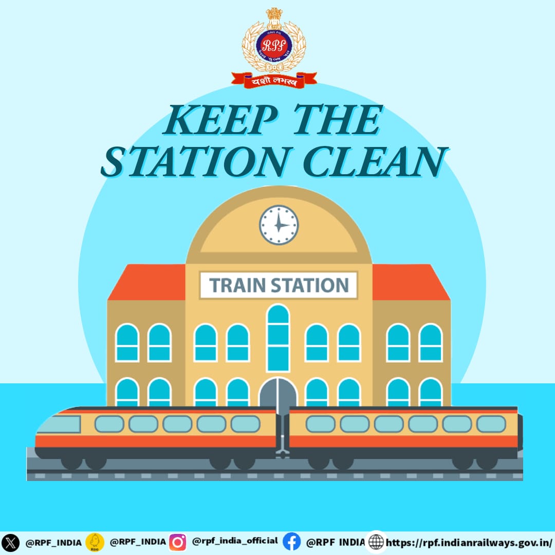 Be a #ResponsibleRailYatri - Keep Stations Clean! Ek Kadam Swachhata Ki Aur.... #CleanIndia #SwachhBharat @RailMinIndia