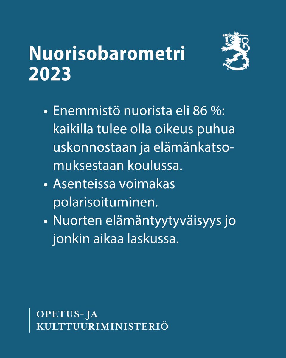 Min. @SandraBergq: Suhtaudun tuloksiin vakavasti. Polarisaatio kärjistää keskusteluilmapiiriä. Jokaiselle nuorelle on löydettävä polku eteenpäin. Eriarvoistuminen ja ongelmien kasaantuminen jyrkentää eroja. Nämä haasteet on tunnistettu hallituksen nuorisotyön ohjelmassa.