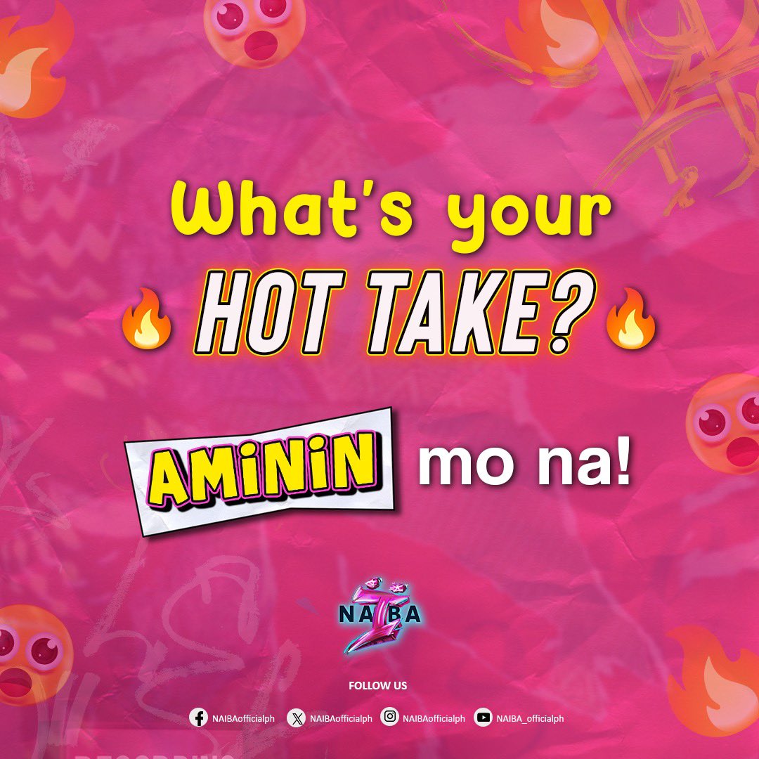NAIBAofficialph's tweet photo. Aminin mo na! Drop your 🔥HOT TAKE🔥 in the comments below!
👩‍🎤
😭
❤️
🍙
💔
☠️
❤️‍🩹
🎀
🏝️
🎄
📸
#NaibaOfficialPH #NAIBA #NaÏba #naÏba #OPM #Band #OPMBand #OPMSong #Songwriter #Musician #fyp #foryoupage #HotTake https://t.co/3g37Fq9YBY