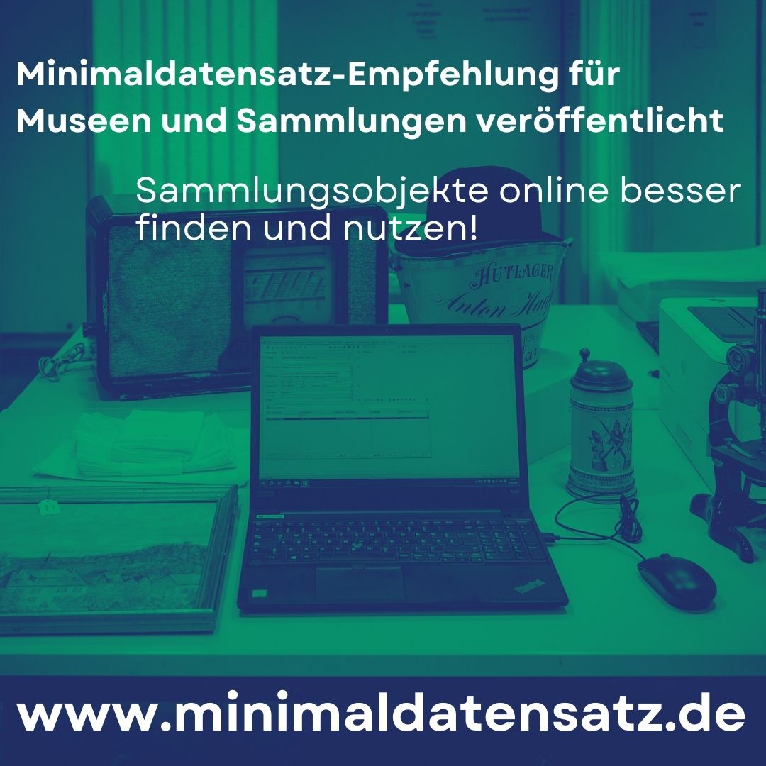 📢 Die AG Minimaldatensatz veröffentlicht Empfehlung für #Museen & Sammlungen!✨Niedrigschwelliger Zugang zu int. Standards, #FAIR & #CARE Prinzipien, bessere Auffindbarkeit & ethischer Umgang mit Objektinfos. Entdeckt die Empfehlung auf minimaldatensatz.de! #Minimaldatensatz