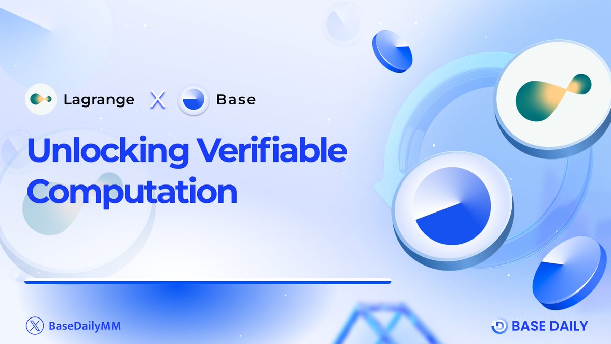 🔥 Lagrange's integration with @base is revolutionizing verifiable computation for dApps 🚀
✅ 2 products
✅ 35 Operators
✅ 13K+ ZK Coprocessor Queries
✅ 22K+ State Proofs
✅ $3.2B+ in Restaked ETH
#Lagrange #Base #VerifiableComputation