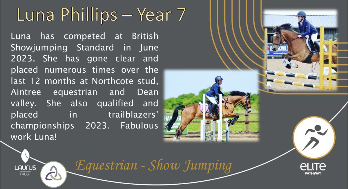 🌟 | Elite Pathway

A look at some of our Elite Pathway pupil highlights over the last 12 months!

Part 4/4