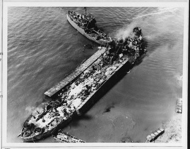 21st May 1944, Pearl Harbor: the West Loch Disaster. An explosion on an LST (Landing Ship, Tank) being prepared for the invasion of Saipan sparked a chain reaction which resulted in the loss of several vessels and over 150 deaths. It was one of the worst non-combat disasters