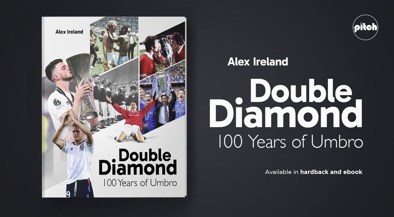 AlexDIreland's tweet photo. This period, where Umbro grew merchandising to 40% of Utd’s turnover and the team picked up 7 PL, 3 FAC, and 1 CL trophy, is covered in chapter ‘There’s nothing on Earth like being a Red’ in my book ‘Double Diamond’ out 12 Aug: https://t.co/b4IkMhYYMW https://t.co/RINQBOWZzR