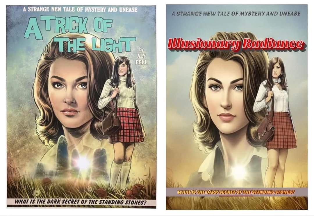 La ilustradora Aly Fells denuncia cómo su ilustración (izquierda) ha sido totalmente plagiada por una IA para realizar la portada de otra obra.