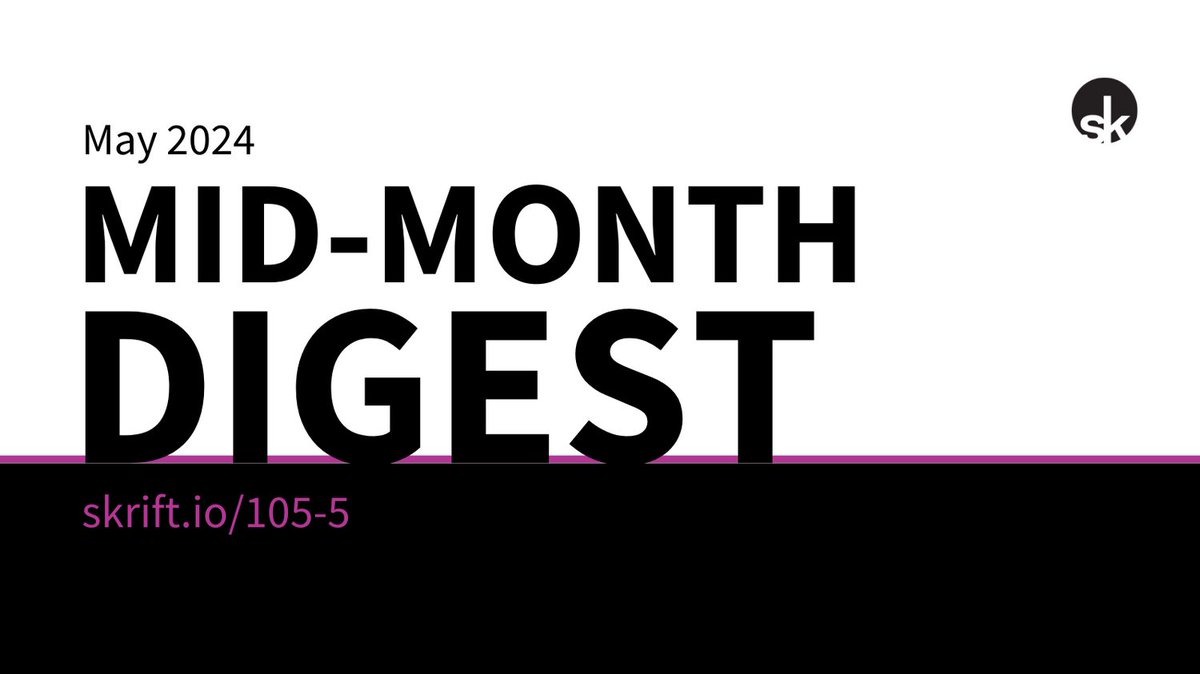 Sign up for your Codegarden workshops, and check out the newest buzz for the reinvigorated #Umbraco US Festival! Plus there are new packaes, lots on Lit, and some serious scope discussions - check it all out now 🎉

skrift.io/105-5

#oss #opensource #dotnet