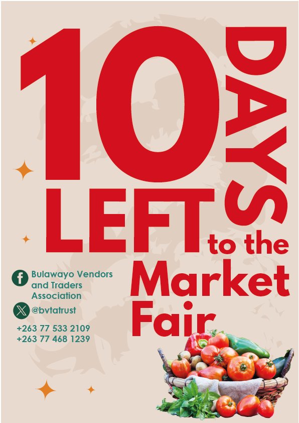 BVTOrg's tweet photo. 10 days to go! Have you booked your stand at the market fair? Don't miss out on the chance to showcase and sell your produce FOR FREE!  #NkulumaneComplex #MarketFair https://t.co/T0DXmZXK7l