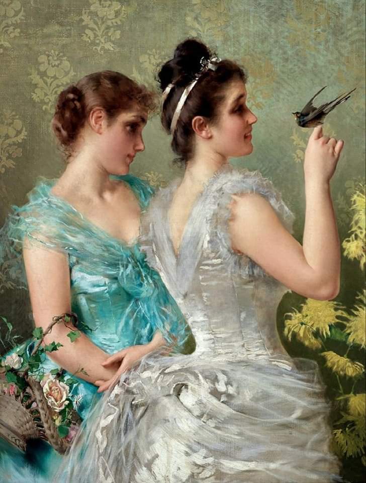 'Or dimmi, dove vai o rondinella? Qual brezza ti sospinge, o viaggiatrice errante? Ascolta: volare via con te come vorrei...' - Louise Michel - 🎨Vittorio Matteo Corcos