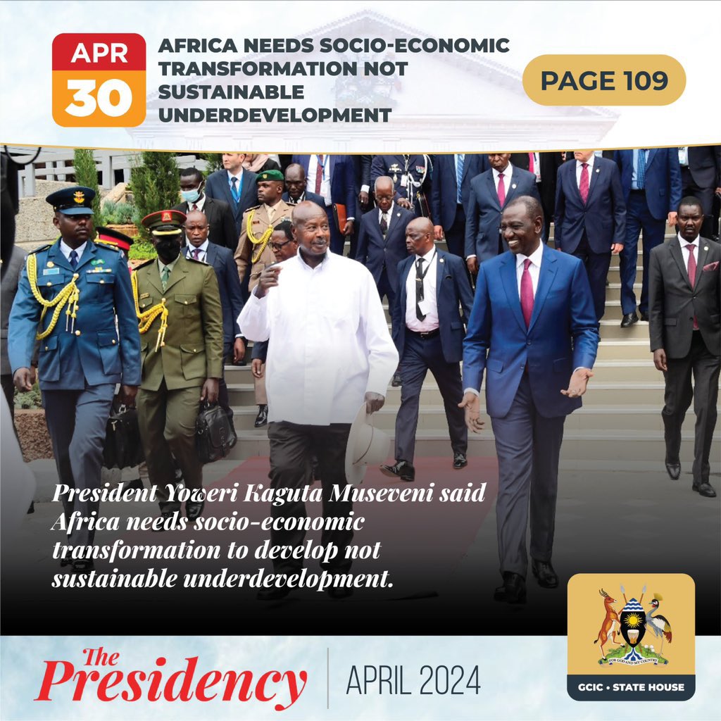 'Africa does not need that sustainable underdevelopment; Africa needs socio-economic transformation. You cannot have quantitative growth and you think you are doing anything,' President @KagutaMuseveni said.

#ThePresidencyUg #OpenGovUg
gcic.go.ug/the-presidency..