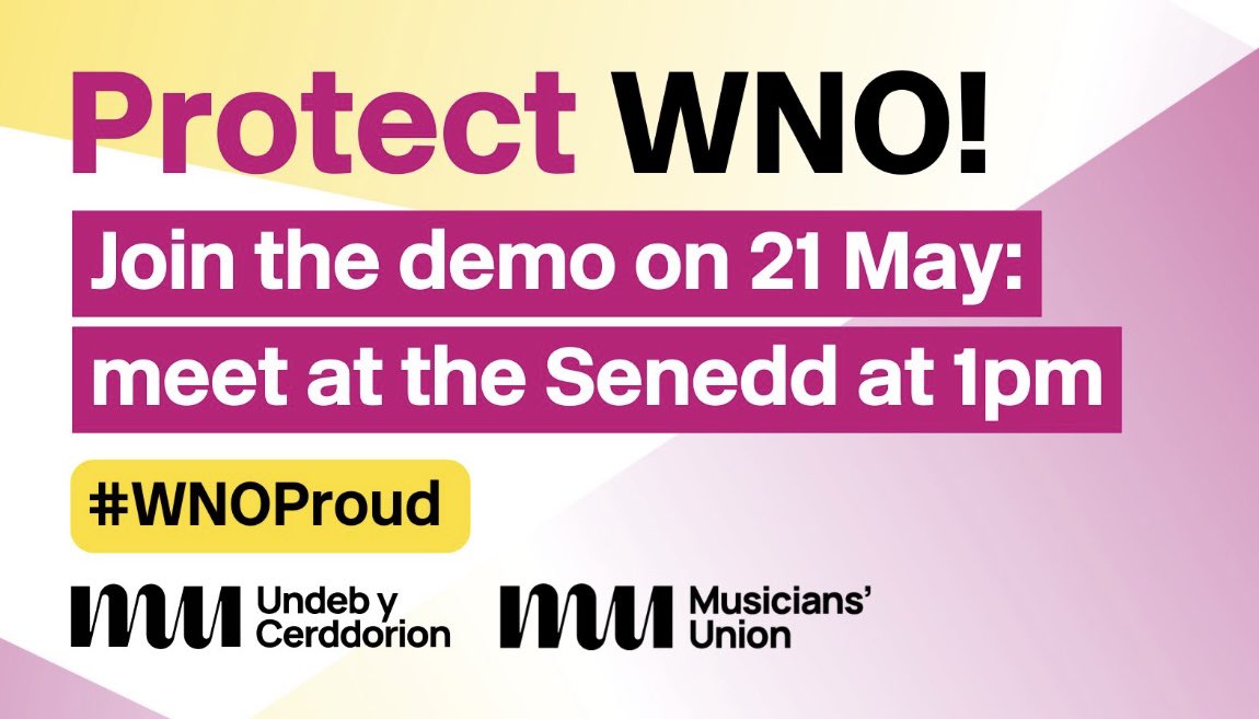 It’s today, folks. Join us! There will be music & song as we ask the politicians to help #SaveOurWNO before it’s too late! @PrifWeinidog @lesley4wrexham @lucyfrazermp @baynes_simon @Keir_Starmer @ThangamMP @KevinBrennanMP @JoStevensLabour @AndrewRTDavies @LauraJ4SWEast