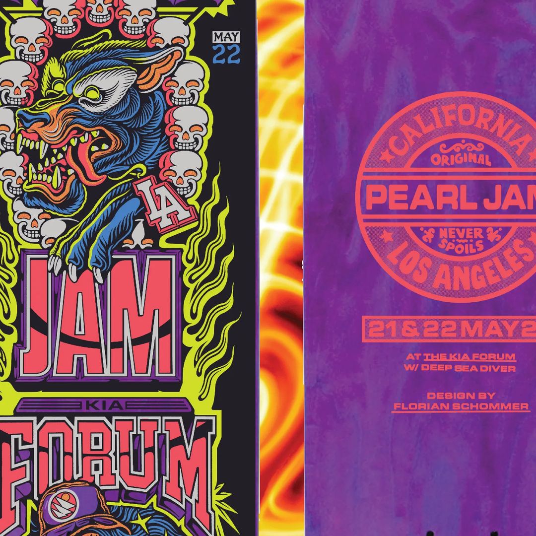 demetriosns's tweet photo. π·mrtsurt - "Sneak peek because this deck is insane by @SchommerFlorian full image at 6am PST tomorrow @pearljam The Forum Parking Lot will be opening at 9am tomorrow so that fans can line up for GA and Merch. #PearlJam #TSURT #PJMerch #ISawPearlJam" https://t.co/Cp4WZ4xW7N https://t.co/yEt9cJJZ46