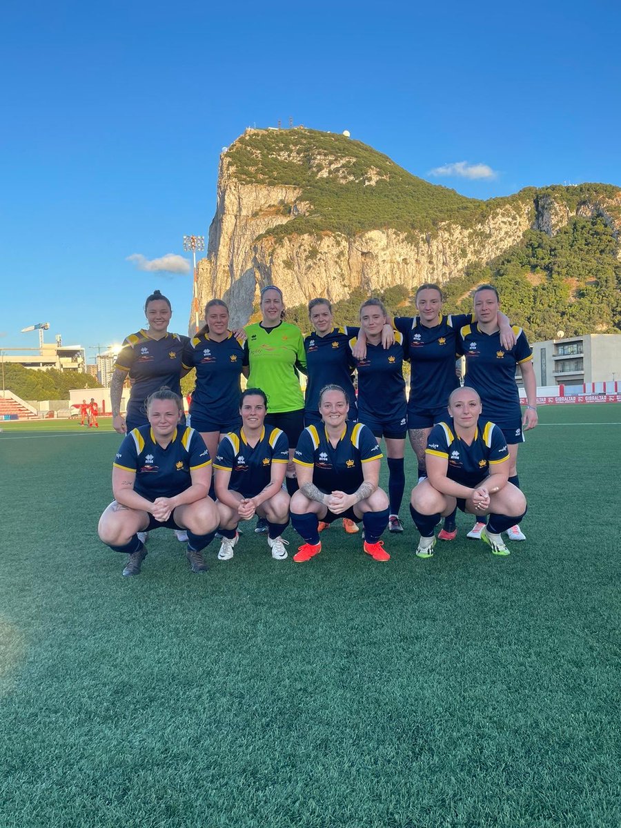 The RLC Women's Team had their inaugural game yesterday against the Gibraltar Women International Team as part of their ten-day visit to Gibraltar, where they will also undergo training and compete in two matches.