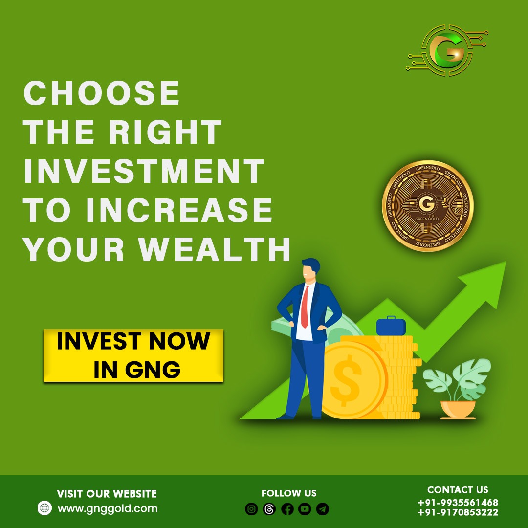 Choose the Right Investment to Increase your Wealth💸💚🌱
.
Invest in GreenGold💚💸
.
#gnggoldinvestment #gnggoldstaking #greengoldinvesting #greengoldtoken #investingingreen #investingreengold 
.
Disclaimer: Nothing on this page is financial advice, please do your own research!