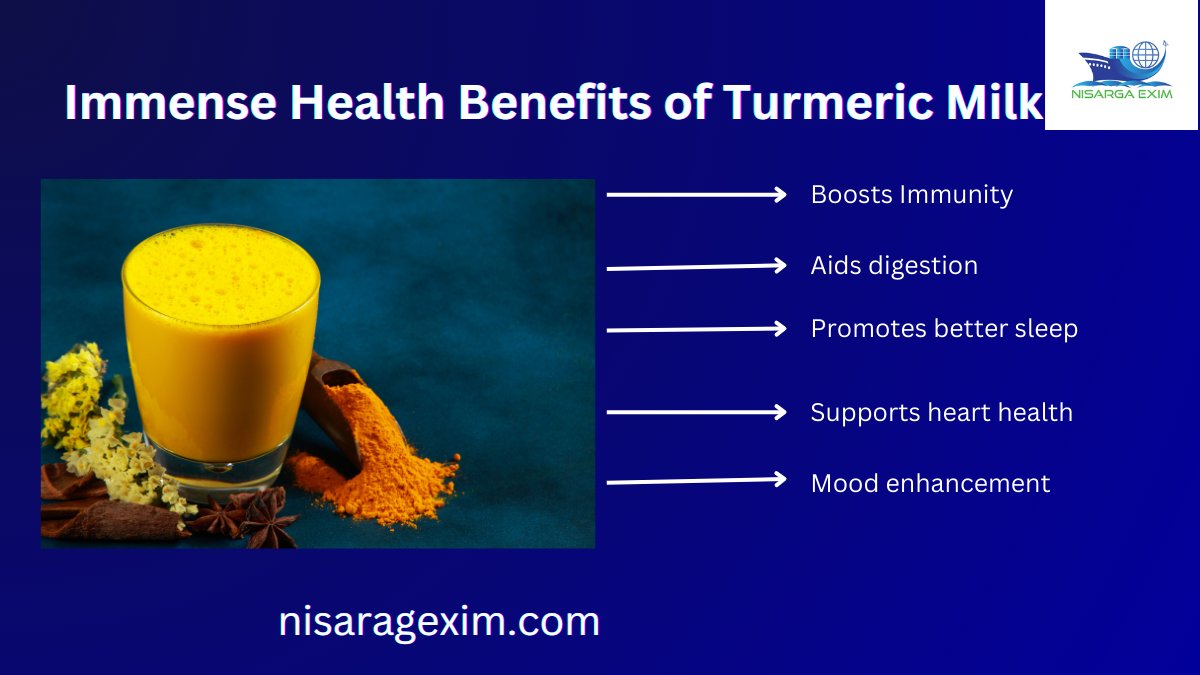 nisargaexim's tweet image. Boost your wellness routine with a warm cup of Turmeric Milk
Just heat up your favorite milk, add a sprinkle of turmeric, a dash of cinnamon, and a hint of honey for sweetness. Stir, sip, and feel the benefits wash over you.

#TurmericMilk #GoldenElixir #WellnessRoutine"
