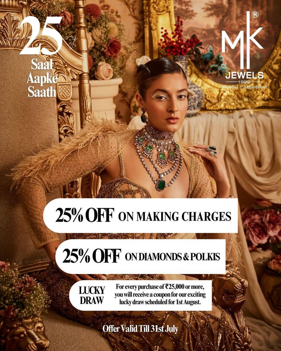 MkJewelsIndia's tweet photo. An ornate curation of polki and diamond jewellery that will make you feel like a true queen.

Enjoy 25% OFF on making charges and 25% OFF on Diamond and Polki Jewellery.

WEBSITE
https://t.co/KaE3u185Bn

CONTACT
8080007722 / 9297555000 https://t.co/fcelCTBXQF