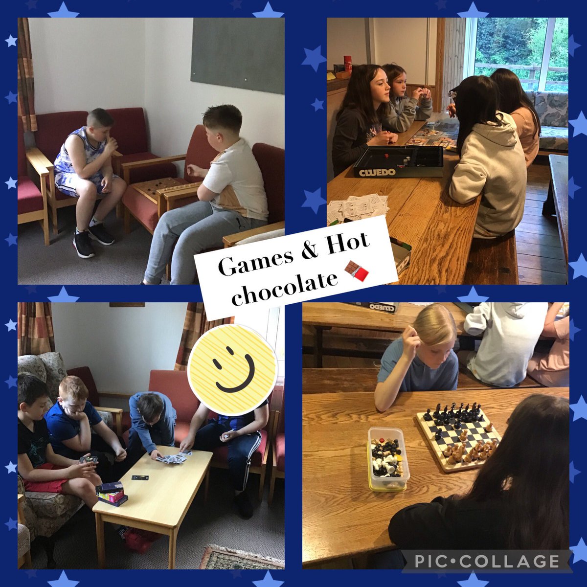 Team Humber are finishing their first day off with games and hot chocolate 🍫♟🎲