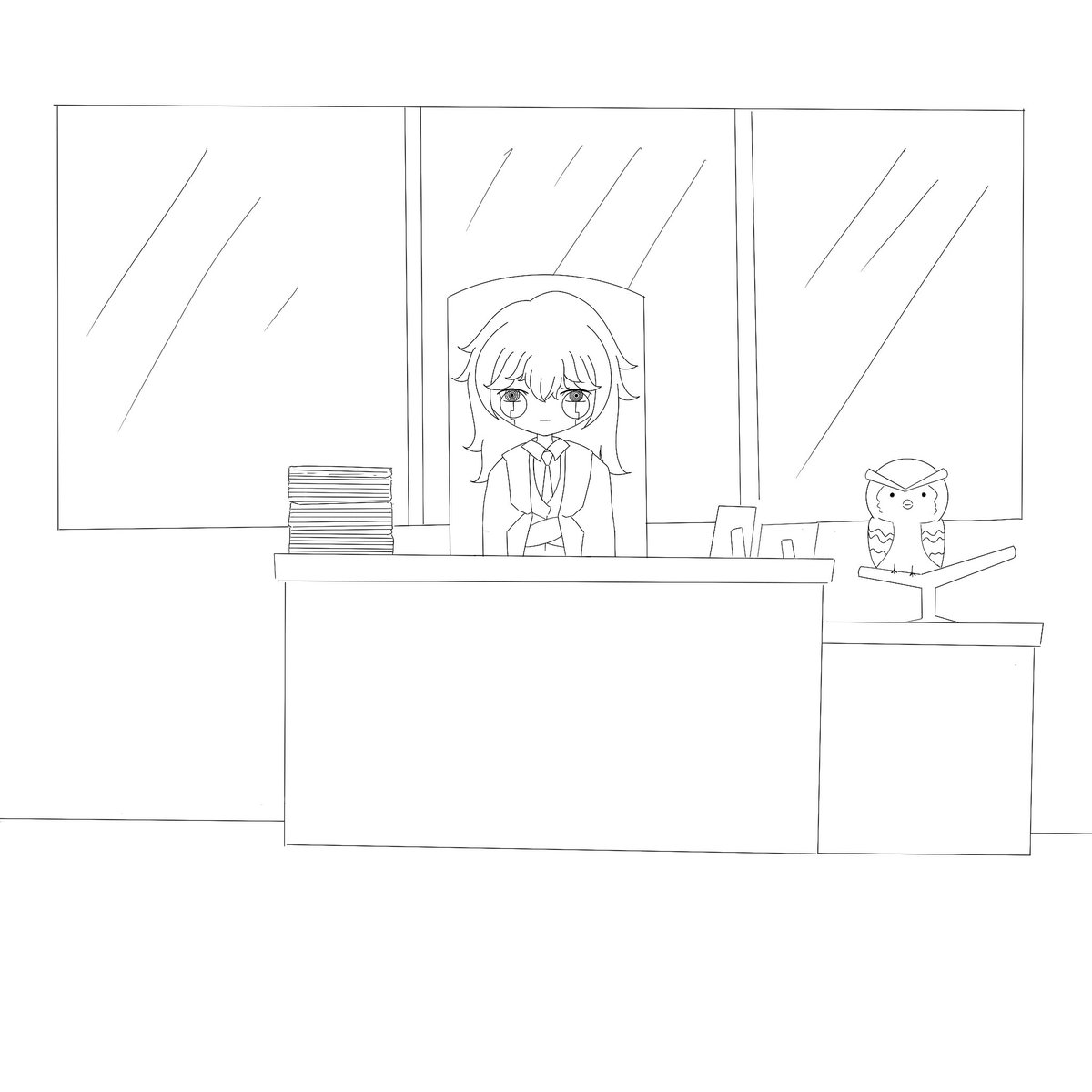 ⠀       
⠀       การประชุมในช่วงเช้าเสร็จสิ้น เอกสารของช่วงบ่ายก็จัดการเรียบร้อย แถมเจ้านกฮูกของตัวเองก็ไม่ยอมกลับไปที่ที่ของมัน ทำตัวไร้ประโยชน์อยู่ที่ห้องของตน

⠀       ระหว่างรอให้ลูกน้องนำเอกสารชุดต่อไปมาให้ จึงหาอะไรทำฆ่าเวลา

[เปิดโรล : ต่อด้านล่าง]