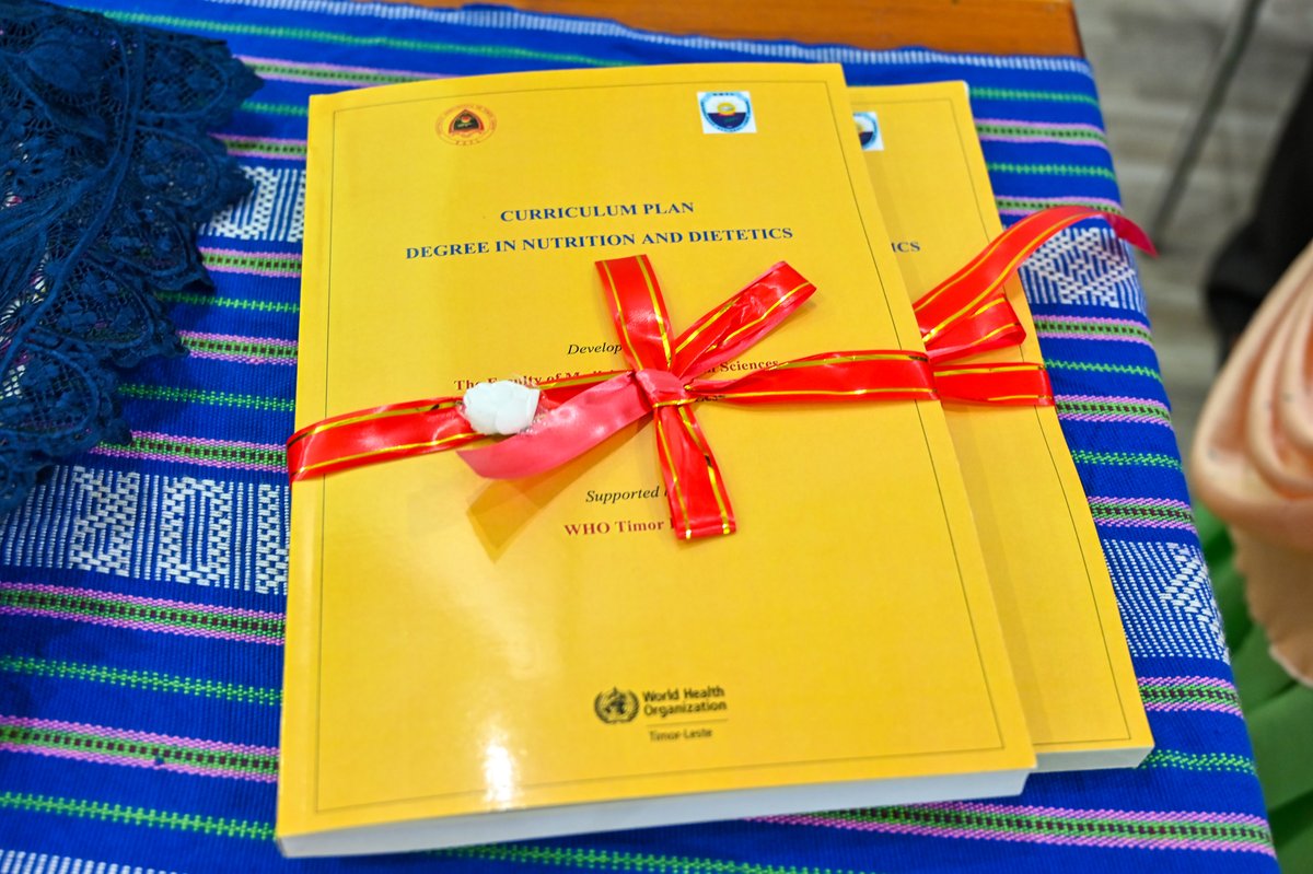 WHO supported UNTL in updating the Nutrition and Dietetics Bachelor's Degree curriculum. Recently, the revised curriculum was launched with MoH, MoHESC, and AIFAESA stakeholders. The focus is to enhance pre-service learning in Nutrition and Food Systems. #nutrition