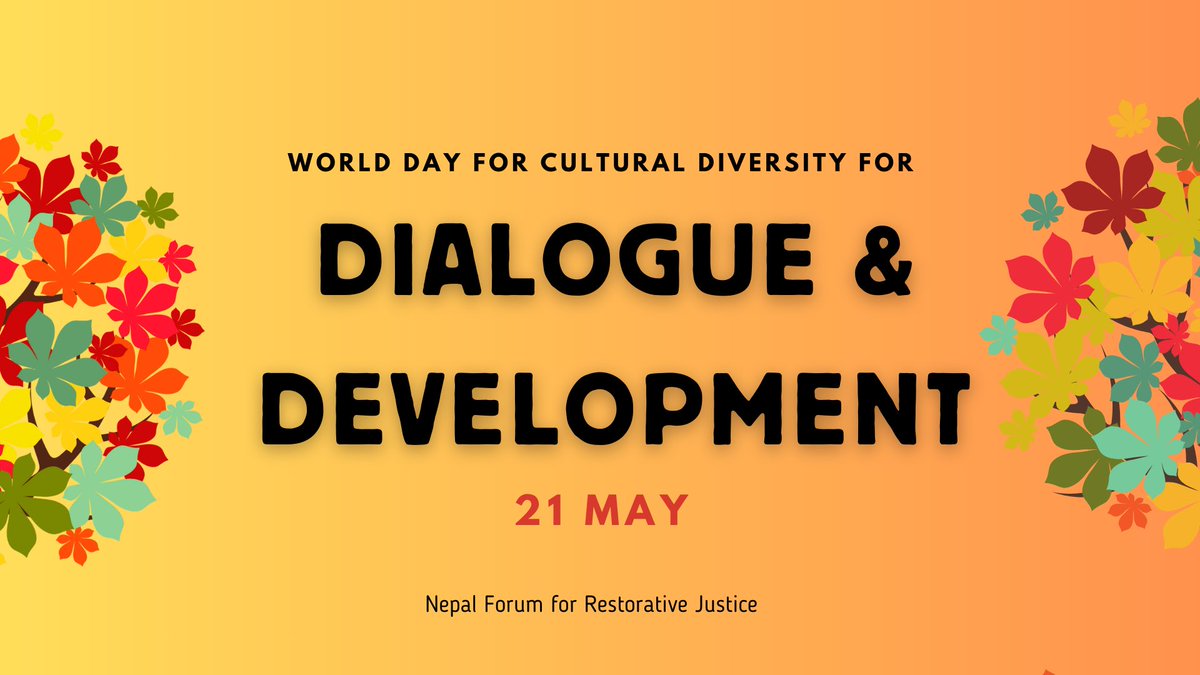 NepalForumforRJ's tweet photo. Today is the World Day for Cultural Diversity for Dialogue and Development. The day highlights the richness of the world’s cultures and the essential role of intercultural dialogue for achieving peace and sustainable development.

@UNESCO 

https://t.co/28LgjhQzo9 https://t.co/RJCAsZZpTf