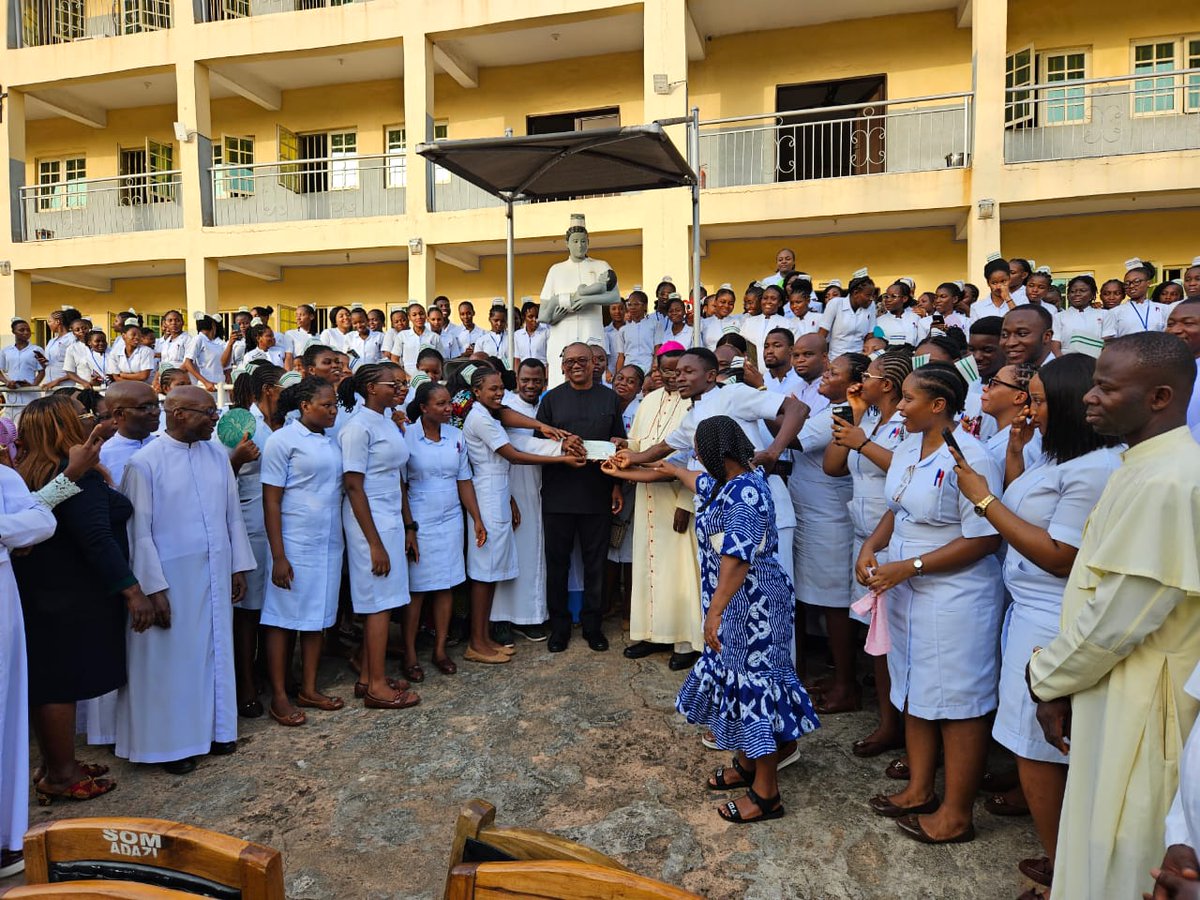 In continuation of my commitment to contributing to building a better society through investments in critical areas of human development, I visited the College of Nursing Sciences, St Joseph Hospital Adazi-Nnukwu, and gave them my support of N10 million,