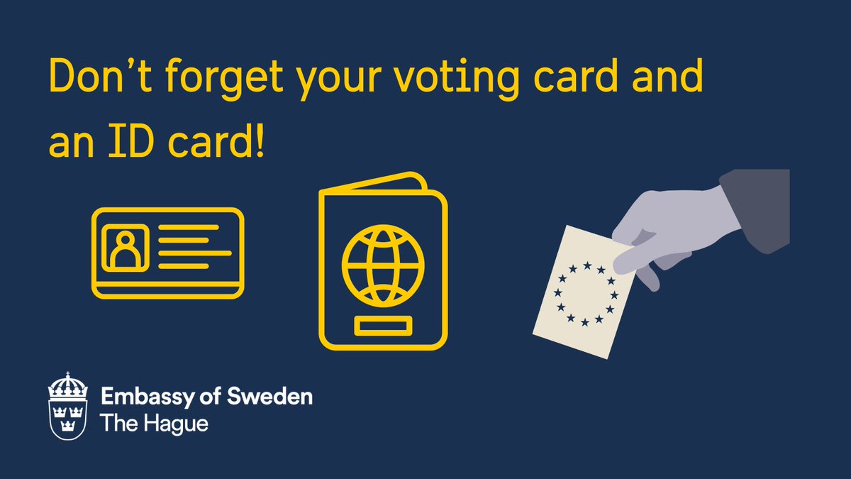 Today is the first day to vote for the EU-elections at the Embassy🗳️! Make sure to bring your ID-card and the voting card. More info: bit.ly/EUval2024 Welcome!