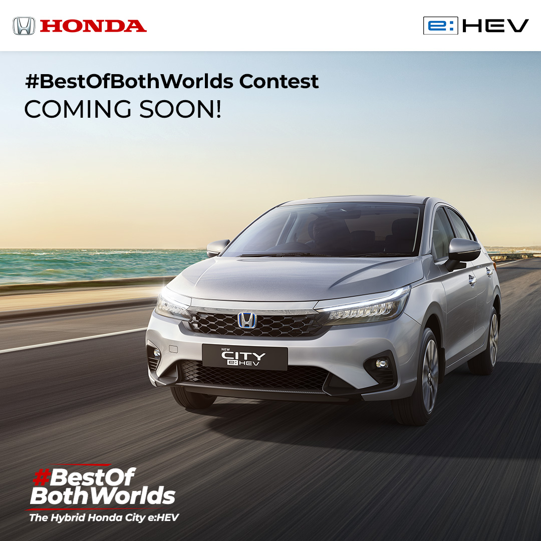 Here's your chance to win big! We are coming soon with the exciting Honda #BestOfBothWorlds Contest.
Stay tuned for more details.

#HondaContest #HondaCarsIndia #HondaCars