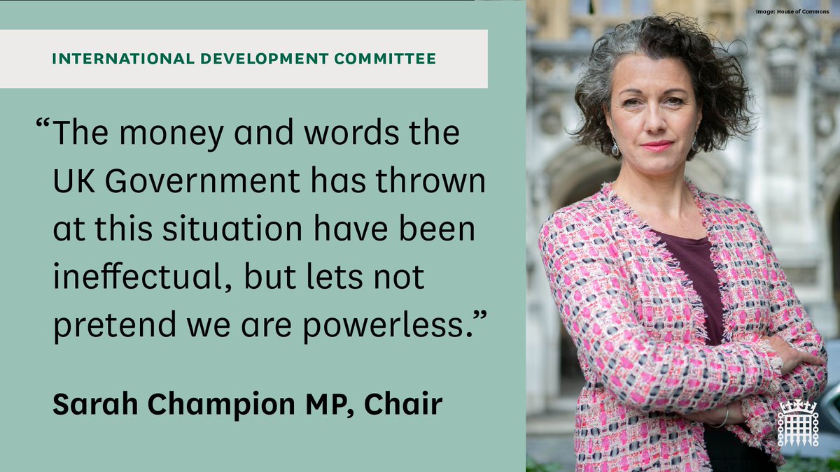 Commenting on today’s @icai_uk report on #UKAid to #Gaza, our Chair, @SarahChampionMP, says the UK must now step up to its proper place in the international humanitarian system and take effective action. Read more: committees.parliament.uk/committee/98/i…