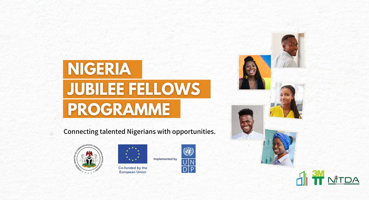 The Nigeria Jubilee Fellows Programme, a collaborative effort between @EUinNigeria & @UNDP 🇳🇬, is thrilled to announce the placement of 3000 talents into the @3MTTNigeria Programme under the auspices of @FMCIDENigeria in partnership with @NITDANigeria

🔗bit.ly/3V4Lny9
