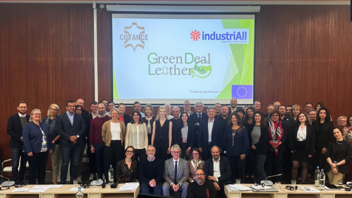 European tanning and leather social partners @COTANCE_ & @industriAll_EU conclude their two-year EU project, #GreenDealLeather, on producing sustainable leather in safe working conditions. Key data on workplace safety and leather's carbon footprint set new benchmarks for