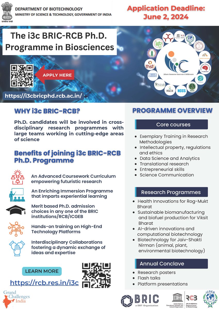 Calling all #PhD aspirants - #Biotechnology #Interdisciplinary #Research #Career #PhDStudent @DBTIndia @unescorcb