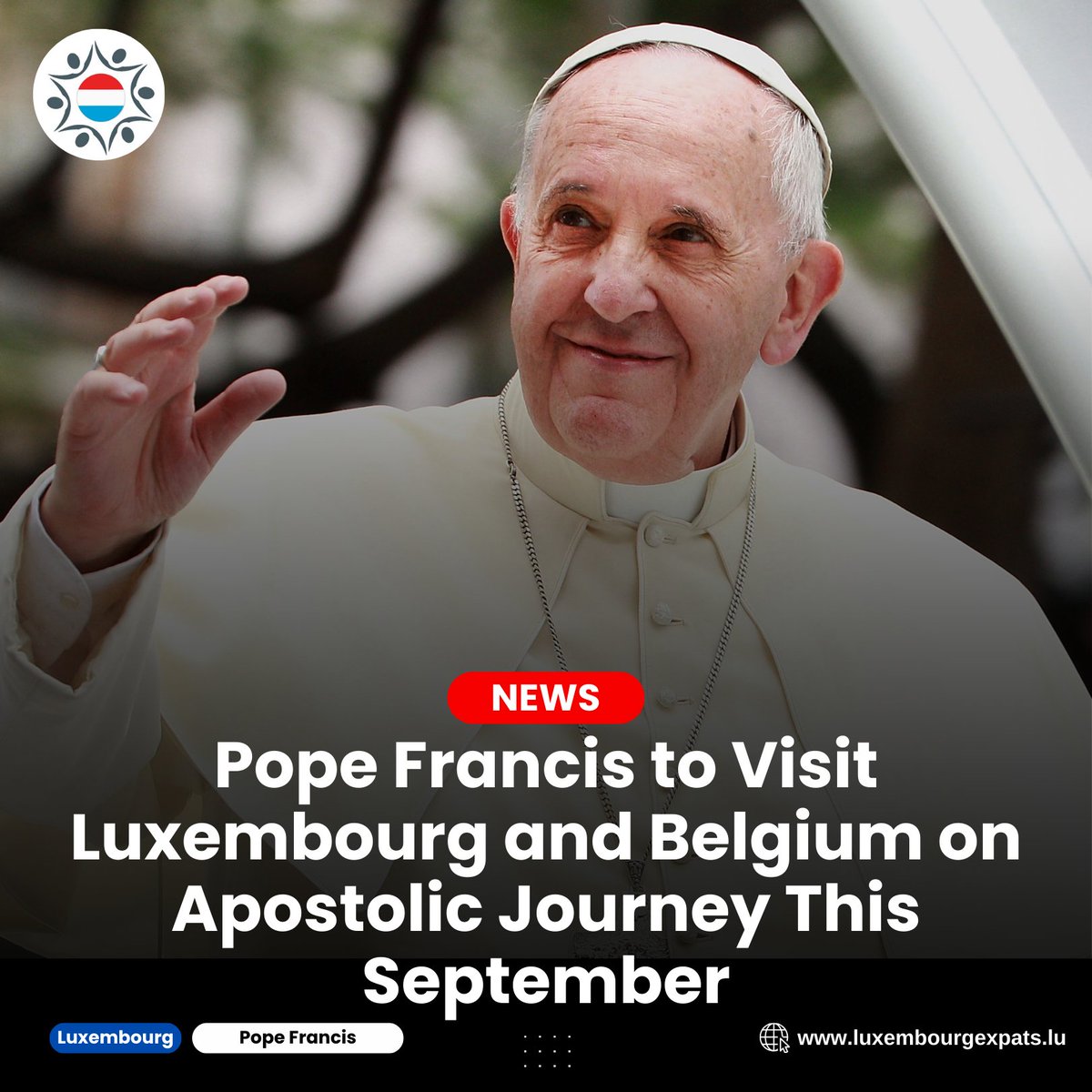 🌟 Exciting news! Pope Francis is set to visit Luxembourg and Belgium this September. A journey of unity, peace, and faith. 🕊️✨

👩🏻‍💻 Learn More Here: luxembourgexpats.lu/discussions/12…

#PapalVisit #PopeFrancis #VaticanNews #luxembourg #luxembourgcity🇱🇺 #expat #luxembourgexpats #expatlife