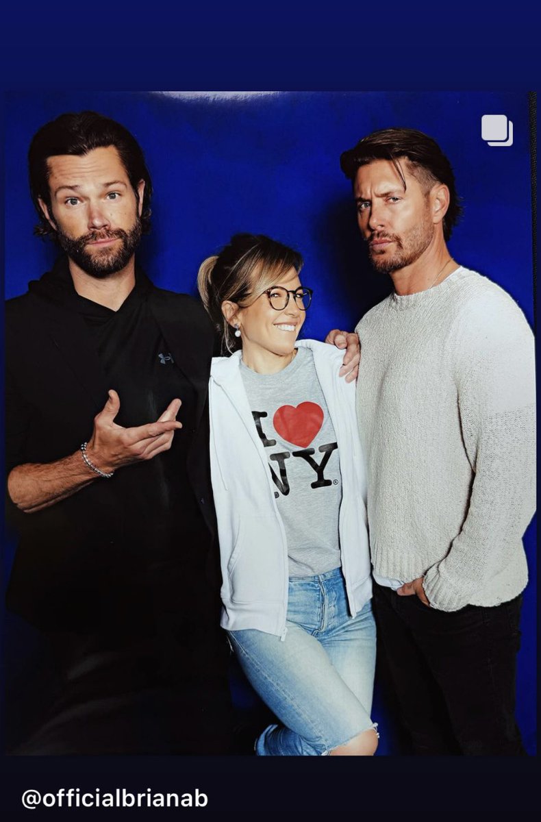 JAcklesNews's tweet image. Jensen Ackles, Jared Padalecki and Briana Buckmaster #spnnj #njcon #spncon